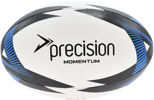 Precision ballon de rugby d'entraînement Momentum blanc noir bleu taille 3