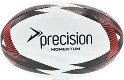 Precision ballon d’entraînement rugby Momentum - blanc noir rouge taille 3