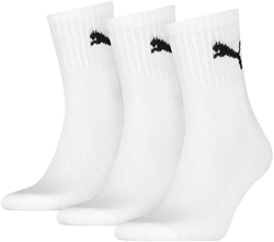 Puma chaussettes de sport short crew blanc 3 paires - chaussettes unisexes confortables