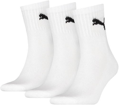 Puma chaussettes de sport Short Crew blanc 3 paires - chaussettes unisexes confortables