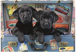 Dino puzzle Chiots dans une Valise - 500 pièces animaux puzzle