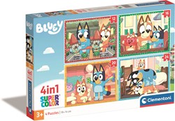 Clementoni puzzle Bluey 4-en-1 carton puzzle enfant dès 3 ans