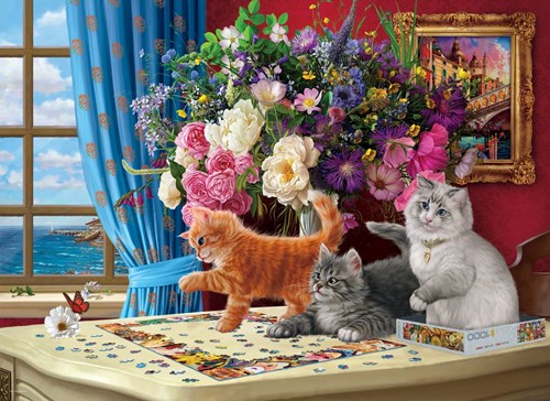 Eurographics Puzzelnde Katzen - 1000 Teile