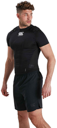 Canterbury Gilet de Protection Rugby Noir/Blanc/Argent Large - Confort Supplémentaire