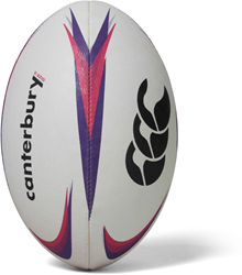 Canterbury ballon de rugby Mentre blanc violet pourpre taille 4 grip entraînement