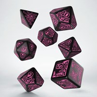 Q-Workshop Call of Cthulhu set de dés - 7 pièces - noir magenta-2