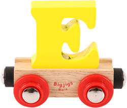 BigJigs wagon train en bois lettre E - jouet prénom personnalisé