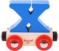 BigJigs lettre de train en bois X - wagon prénom jouet