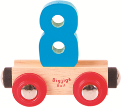 BigJigs Rail Name Number 8, Wagon Chiffre 8