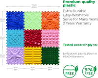 Ortoto Tapis de puzzle de massage sensoriel Herbe boîte 8 pièces-3