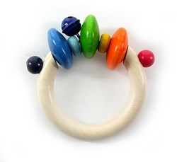 Hess hochet en bois jouet bébé coloré sans BPA