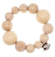 Hess hochet bébé en bois jouet avec clochette naturel