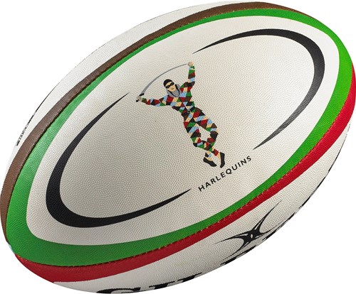 Gilbert ballon de rugby réplique Harlequins taille 5 - ballon officiel club