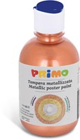 Peinture pour affiches Primo Ready-mix METALLIC de couleur cuivre, flacon 300 ml avec bouchon flow cup cuivre