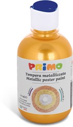 Peinture pour poster Primo Ready-mix METALLIC de couleur or, flacon 300 ml avec bouchon flow cap or