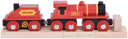 Bigjigs Red Engine + Coal Tender (4)