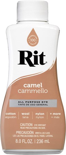 Rit teinture textile camel - colorant liquide universel 236ml