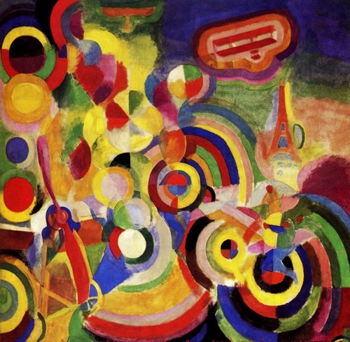 Grafika Robert Delaunay: Hommage à Blériot, 1914 - 1000 Teile