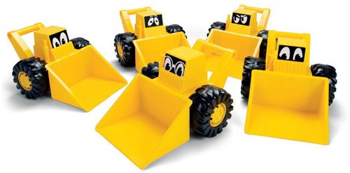 Rolf bulldozer jouet jaune - véhicule de sable en plastique pour enfants