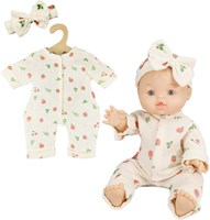 Heless body pour poupée coton bio motif fruits 35-45 cm