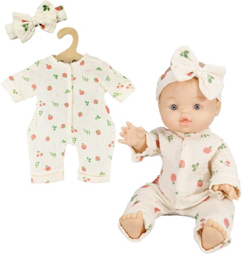 Heless body pour poupée coton bio motif fruits 35-45 cm
