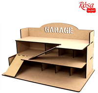 Rosa garage set jouet DIY trois étages MDF 35,5x57x33 cm