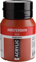 Colorant acrylique Amsterdam, terre de sienne brûlée, semi-transparent, 500 ml/ 1 bouteille