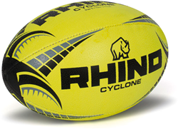 Rhino Ballon de rugby Cyclone Fluo Jaune - Taille 3
