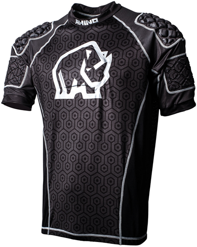 Rhino rugby haut de protection junior noir medium - maillot de sport protecteur