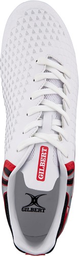 Gilbert Chaussures de Rugby Kaizen 3.0 Pace 6 Crampons Blanc - Taille 34-3