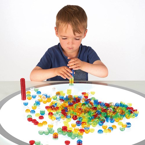 TickiT pions empilables transparents - jouet éducatif - 500 pièces-2