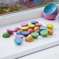 TickiT jouet en bois demi-sphères arc-en-ciel - jeu éducatif-2