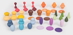 TickiT trésors en bois jouet éducatif set 42 pièces multicolore