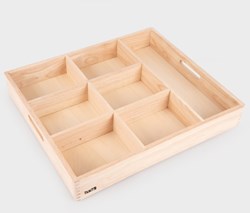 tickit Wooden Sorting Tray - 7 Way