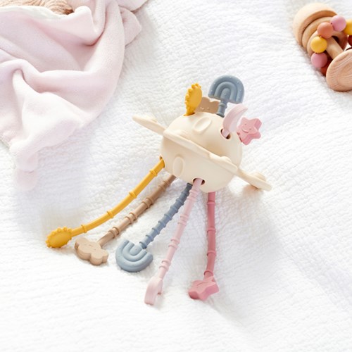 TickiT jouet sensoriel SiliSoft Zip Pull Toy Earth multicolore-3