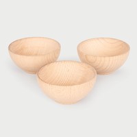TickiT bols en bois naturel 92 mm - lot de 3 - jouet éducatif