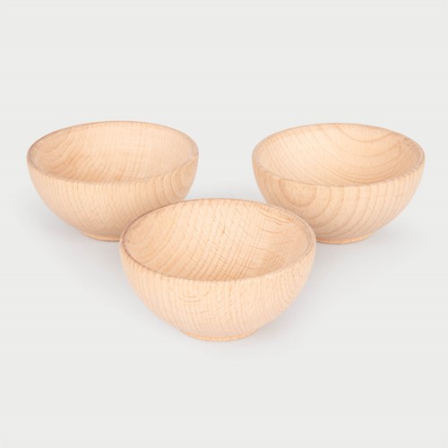 TickiT bols en bois naturel 92 mm - lot de 3 - jouet éducatif