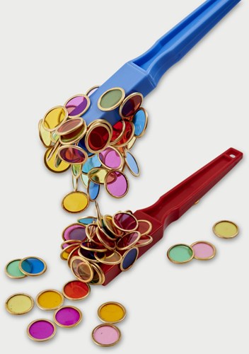 Shaw jetons métalliques colorés - pièces magnétiques ludiques 100 pcs-2
