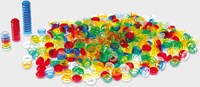 TickiT pions empilables transparents - jouet éducatif - 500 pièces
