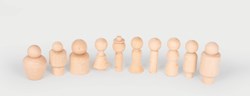 TickiT figurines en bois - set communauté - jouet éducatif