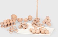 TickiT Objets en bois pour jeu heuristique - 63 pièces