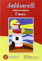 Sabbiarelli album peinture sur sable mer 15x20 cm kit créatif 5 pièces