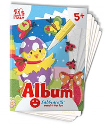 Sabbiarelli album de peinture sur sable Pâques 15x20 cm kit créatif