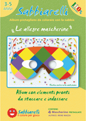 Sabbiarelli album peinture sur sable masques joyeux jouet créatif 4 pièces