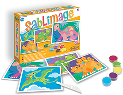 Sentosphère kit créatif dinosaures - tableaux de sable pour enfants