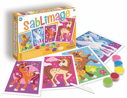 Sentosphère coffret créatif tableaux de sable licornes pour enfants