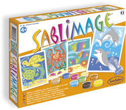 Sentosphère kit créatif tableaux de sable poissons et dauphins