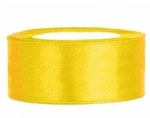 Hobbygroep ruban satin jaune 25 mm 25 m bande de loisirs créatifs luxe