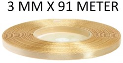 Hobbygroep ruban satin matériel créatif 3 mm 91 m cappuccino cadeau