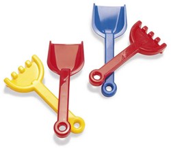 Dantoy pelle et râteau jouet - jouets de bac à sable en plastique durable